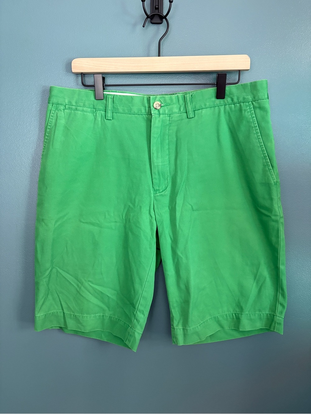 Polo Ralph Lauren Men’s Green Flat Front Chino Shorts Size 34